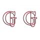 letter G shaped paper clips, initial decorative paper clips