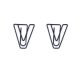 letter V decorative paper clips, fun shaped paper clips