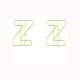 jumbo paper clips in letter Z outline, large paper clips, giant paper clips