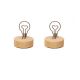 bulb memo clip holder in wooden base 