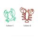 lobster crawfish shaped paper clips, cute decorative paper clips