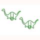 animal shaped paper clips in Loch Ness Monster outline