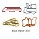 loco decorative paper clips, train shaped paper clips,