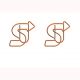 logo decorative paper clips, geometry shaped paper clips