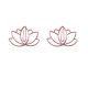 flower shaped paper clips in lotus outline, lotus paper clips