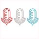 microphone decorative paper clips, custom shaped paper clips