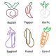 mix vegetable decorative paper clips, fun shaped paper clips