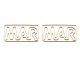 month MAR shaped paper clips, gold decorative paper clips