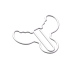 animal jumbo paper clips in moose outline, moose large paper clips