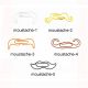 shaped paper clips in different moustache outlines