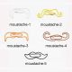 moustache shaped paper clips, fun decorative paper clips
