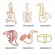 musical instrument shaped paper clips, decorative paper clips