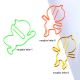 fun shaped paper clips in the outline of naughty babies