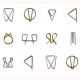 geometric shape paper clips, cute decorative paper clips