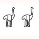 ostrich shaped paper clips, cute decorative paper clips