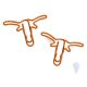 ox shaped paper clips, ox head paper clips, animal paper clips -1