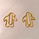 animal shaped paper clips in yellow penguin outline