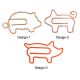 pig animal paper clips, decorative paper clips