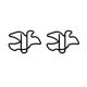 animal shaped paper clips in pigeon outline, dove shaped paper clips