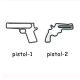 pistol decorative paper clips, fun shaped paper clips