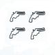 pistol shaped paper clips, decorative paper clips
