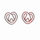 shaped paper clips in pretzel outline, food paper clips