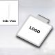 square imprinted paper clips in stainless steel metal