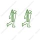 golfer promotional paper clips, shaped paper clips