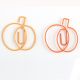 pumpkin shaped paper clips, decorative paper clips