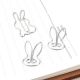 rabbit shaped paper clips, decorative paper clips