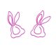 rabbit shaped paper clips, animal paper clips, creative gifts -3