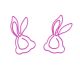rabbit shaped paper clips, animal paper clips, creative gifts -3