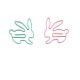rabbit animal shaped paper clips