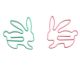 rabbit animal shaped paper clips