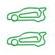 racing car shaped paper clips, cute decorative paper clips