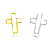 religious cross jumbo paper clips, jumbo size paper clips