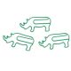 rhino decorative paper clips, animal shaped paper clips