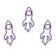 rocket shaped paper clips, cute decorative paper clips