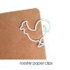 rooster decorative paper clips, animal shaped paper clips