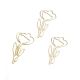 wire shaped paper clips in rose outline, flower shaped paper clips