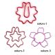 Sakura shaped paper clips, flower decorative paper clips