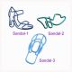 sandal shaped paper clips, shoe promotional paper clips