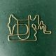 gold sewing machine decorative paper clips, gold shaped paper clips