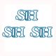 SH initial shaped paper clips, cute decorative paper clips