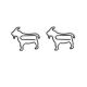 animal shaped paper clips in goat outline