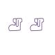 shaped paper clips in the outline of Christmas boot