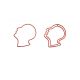 head shaped paper clips made of colored iron wire