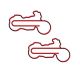 motorcycle shaped paper clips in red, vehicle paper clips