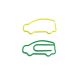 shaped paper clips in off-road vehicle outline, car shaped paper clips