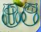 animal shaped paper clips in owl outline, bird paper clips